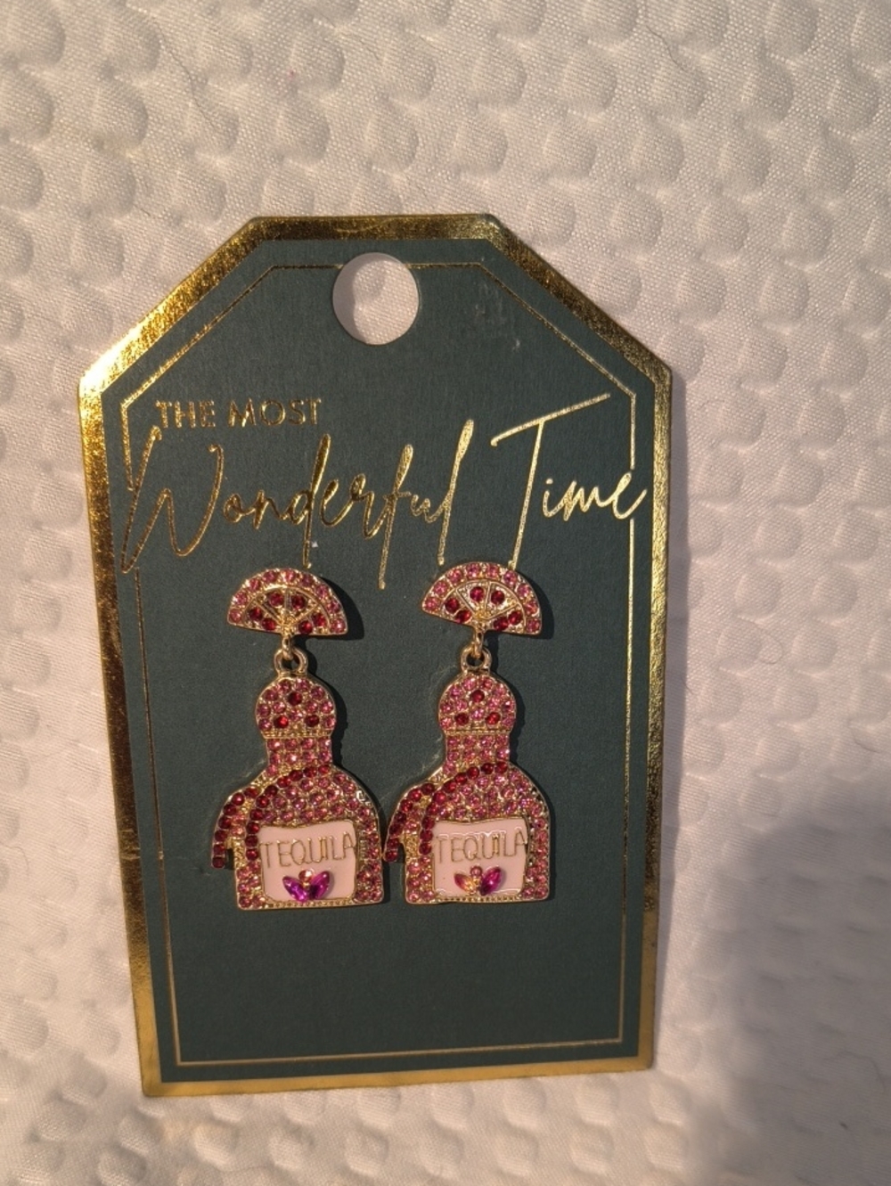 Lovisa Pink Tequila Bottle Drop Earrings - Women Jewelry